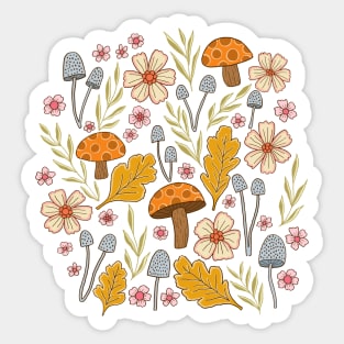 Forest fungi and flora - Brown Sticker
